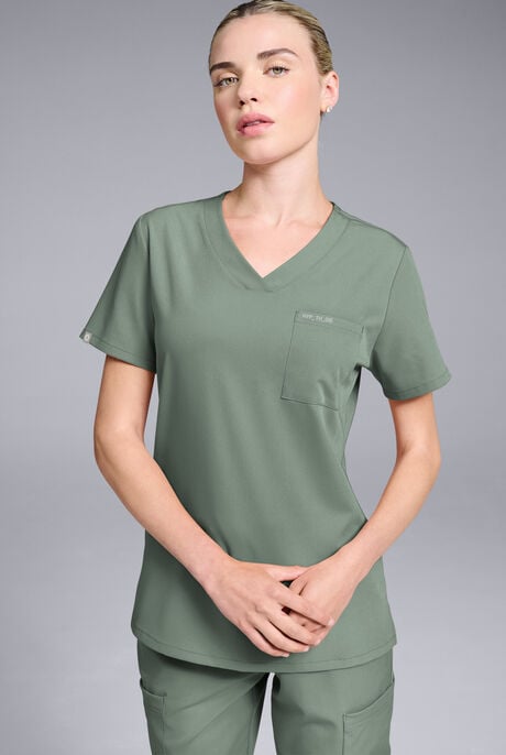 Hypothesis Women's Base V-Neck Tuck-In Scrub Top