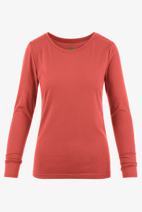 Healing Hands Melissa Women's STRETCH Long Sleeve Knit Underscrub - Warm Sunrise - 1