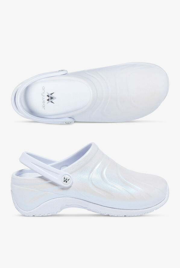 Anywear Women's Zone Glacier Pearl Nursing Clogs - White - 1