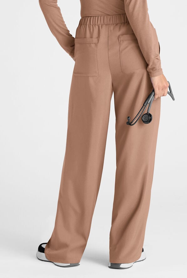 Pantal&oacute;n m&eacute;dico Easy STRETCH Hunter de corte holgado con piernas anchas y 6 bolsillos para mujer - Warm Terrazzo - 3