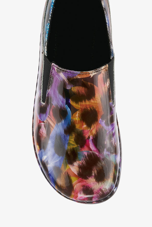 Spring Step Women's Professional Manila Rainbow Patent Leather Nursing Clogs - null - 4