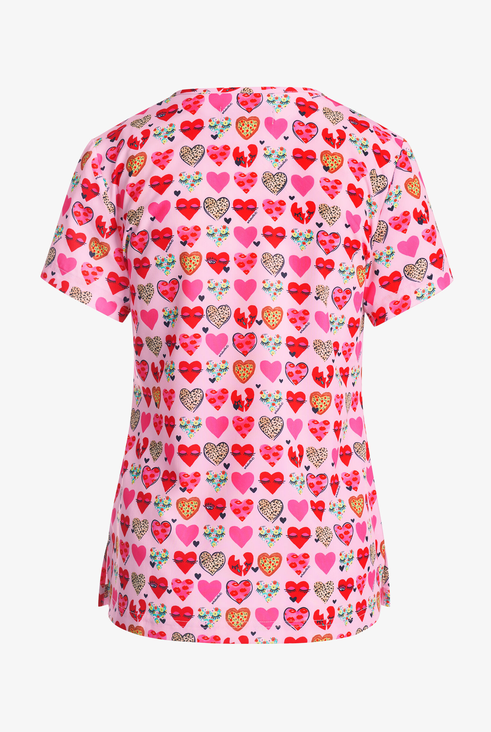 トップス koh koi Next Gen Wink Love Hearts Women's 2-Pocket STRETCH V