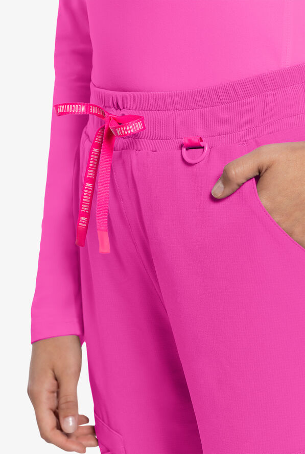 Pantal&oacute;n m&eacute;dico Med Couture Amp STRETCH con cord&oacute;n y 4 bolsillos para mujer - Ultra Magenta - 3