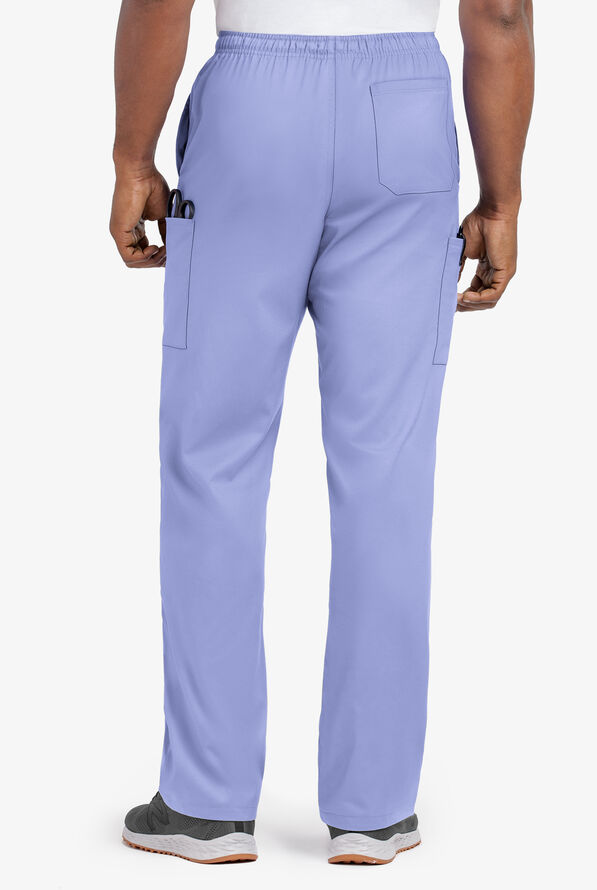 UA Flex2 Unisex 6-Pocket Pull-On Cargo STRETCH Scrub Pants - Ceil Blue - 4