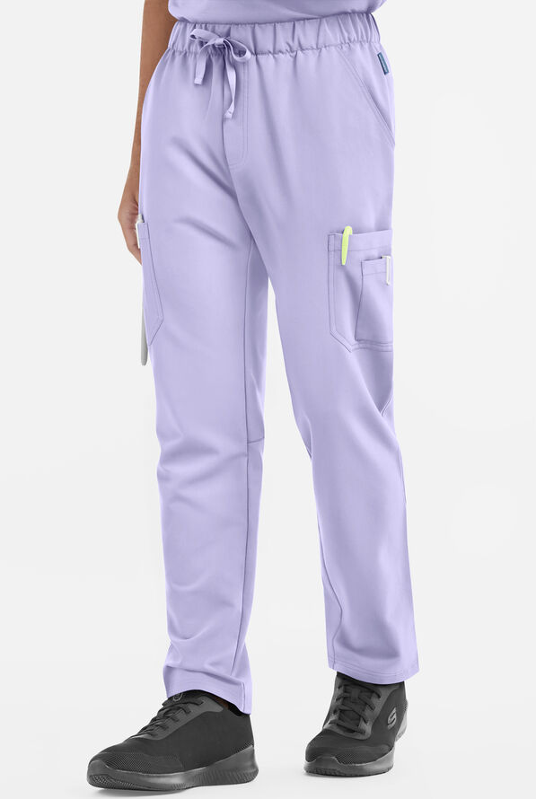 MOVEMENT by Butter-Soft Hadar Men's 9-Pocket Cargo STRETCH Scrub Pants - Grape Haze - 1