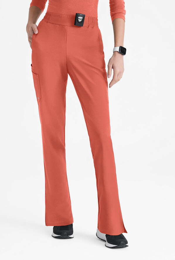 Grey's Anatomy by Barco Evolve STRETCH Cosmo Women's 6-Pocket Cargo Scrub Pants - Sedona Red - 1