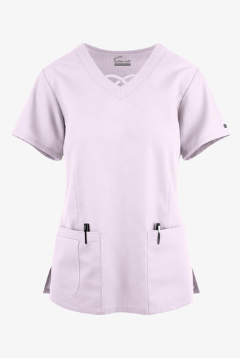 Blusa m&eacute;dica Butter-Soft Originals con cuello entrecruzado y 3 bolsillos para mujer
