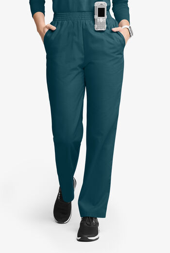 Pantalón médico Butter-Soft Originals de tiro alto con piernas rectas y 2 bolsillos para mujer