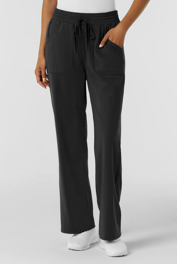 Wink Renew Knit Women's 5-Pocket STRETCH Drawstring Wide Leg Scrub Pants
