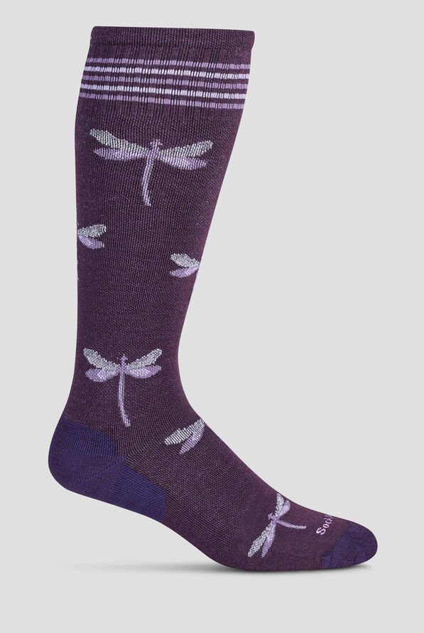Sockwell Dragonfly Blackberry Women's 15-20mmHg Moderate Compression Socks - Blackberry - 1
