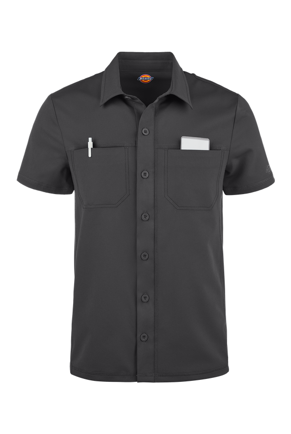 Dickies Dynamix Men's Button Front Scrub Top Uniform Advantage