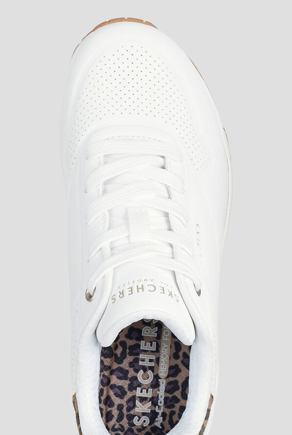 Zapatillas deportivas Skechers Street White Leopard Moustache Durabuck Uno con cordones - White - 2