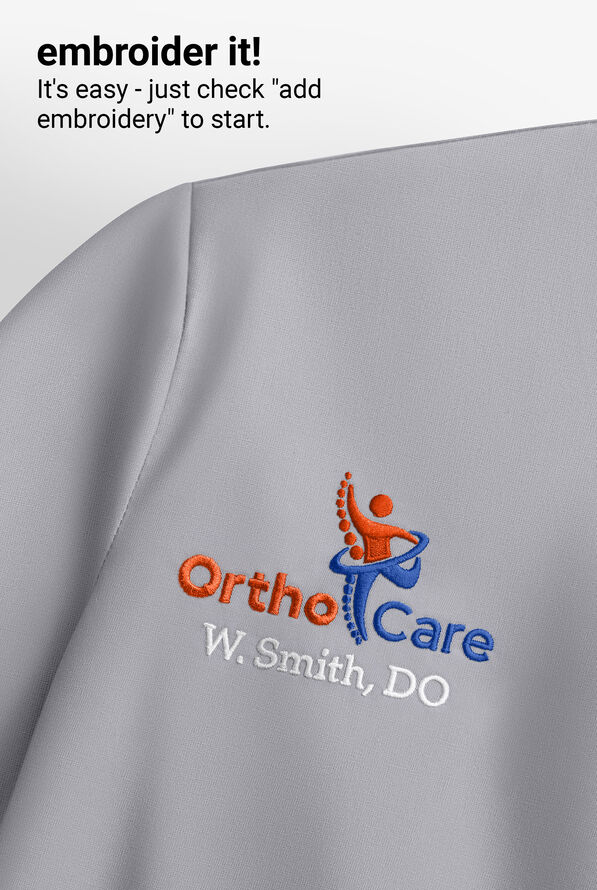 koi Basics Ari Women's 1-Pocket STRETCH Dolman Sleeve Mandarin Collar Scrub Top - Platinum Grey - 6