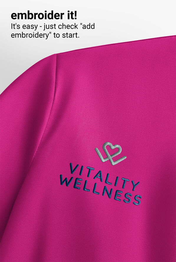 Zavate Ava Therese Megan Women's 2-Pocket Fleece Scrub Jacket - Razzmatazz - 5