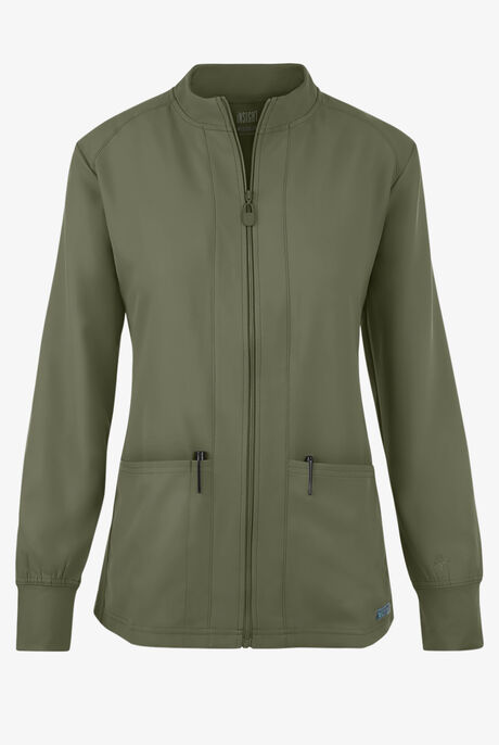 Med Couture Insight Women's 3-Pocket Zip Front Warm Up Scrub Jacket