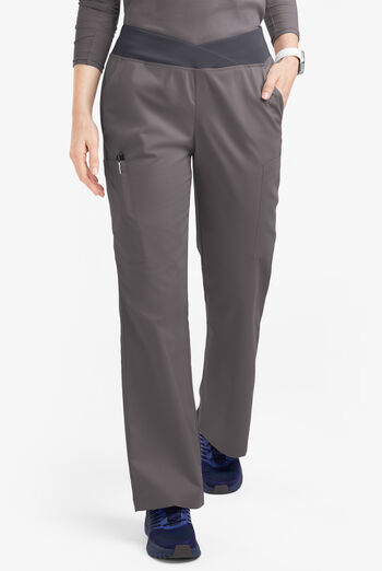 Butter-Soft Originals Women's 7-Pocket Mid Rise Crossover Waist Flared Leg Scrub Pants