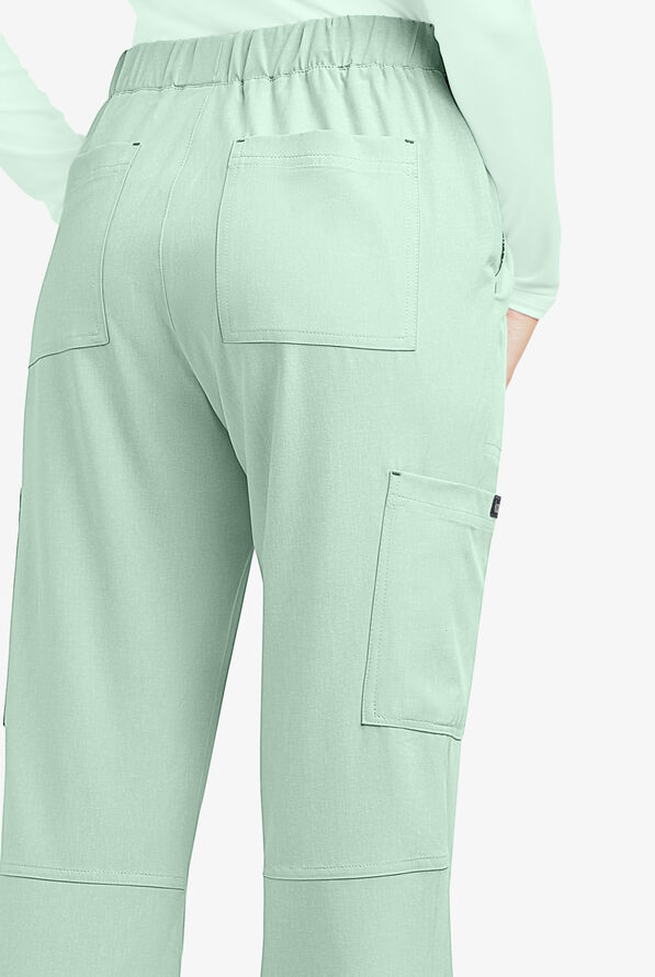 koi Basics Holly Women's 8-Pocket STRETCH Cargo Scrub Pants - Heather Sage - 3