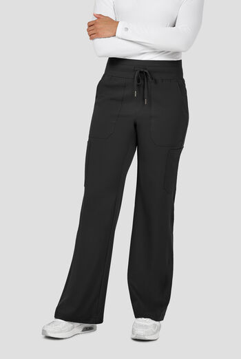 Zavate Ava Therese Avery Women's 6-Pocket STRETCH High Waist Cargo Wide Leg Scrub Pants