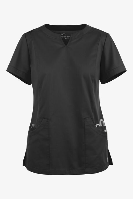 Butter-Soft STRETCH Women's 4-Pocket Notch Neck Scrub Top