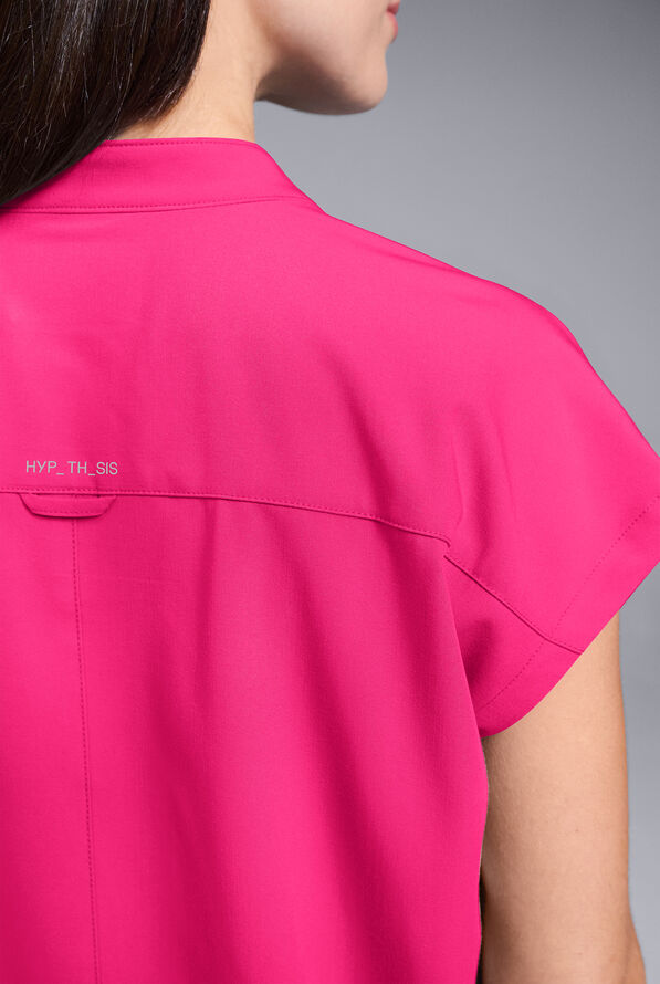 Hypothesis Women's Meta Oversized Dolman Sleeve Scrub Top - Reactive Pink - 3