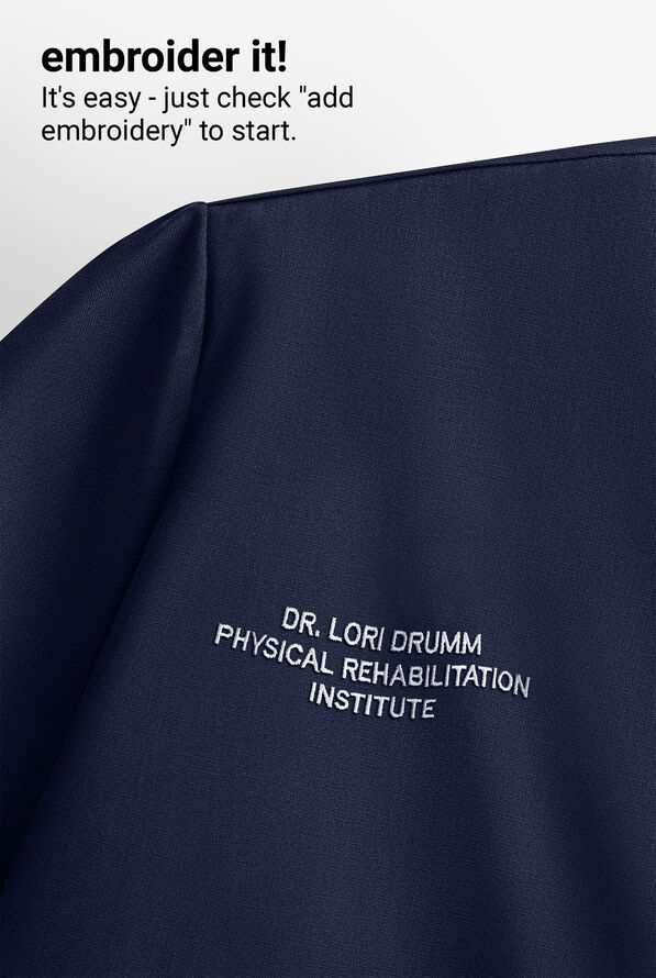 Camisa m&eacute;dica Infinity PURSUIT STRETCH con cuello en V y 3 bolsillos para hombre - Navy - 6