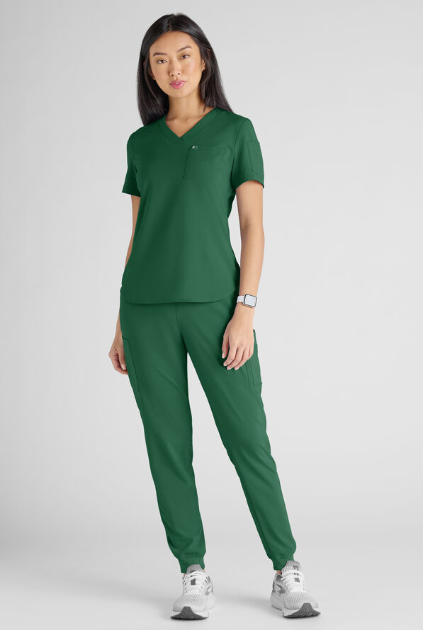 Conjunto de uniforme m&eacute;dico Easy STRETCH con 10 bolsillos para mujer - Hunter - 8