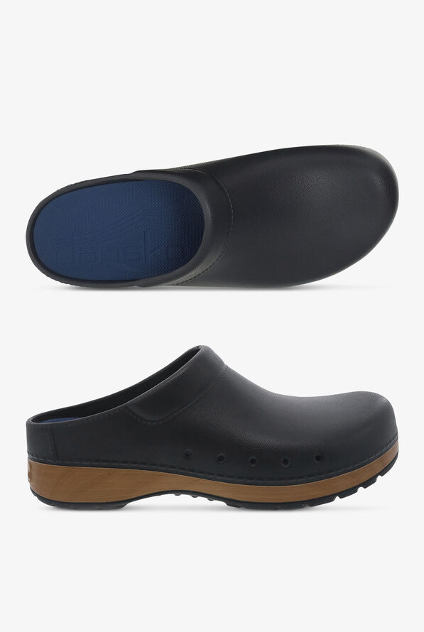 Dansko Men's Kane Black Backless Nursing Clogs - null - 1