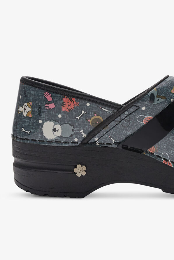 koi by Sanita Meow Women's Patent Leather Nursing Clog, Nursing Clog