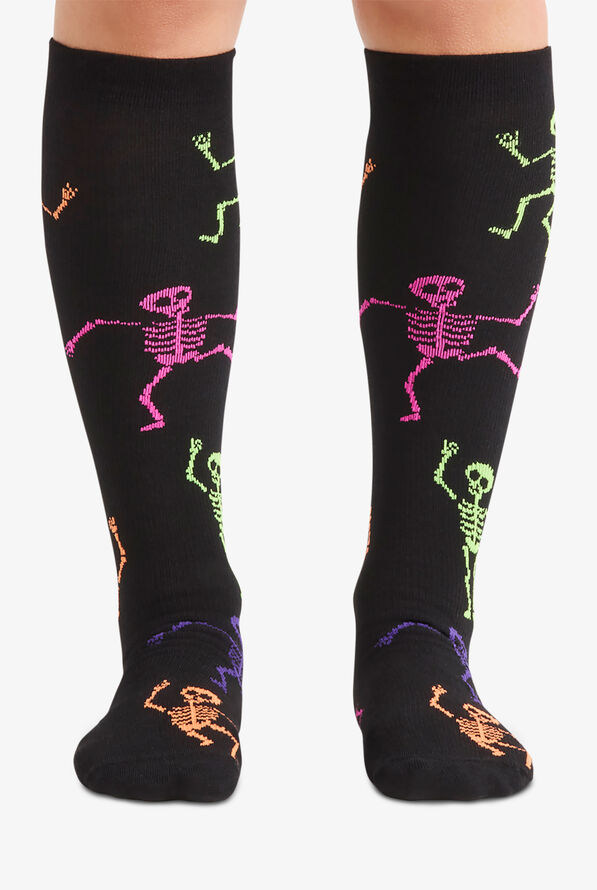 Cherokee Women's Dancing Skeletons 10-15 mmHg Light Compression Socks - null - 1