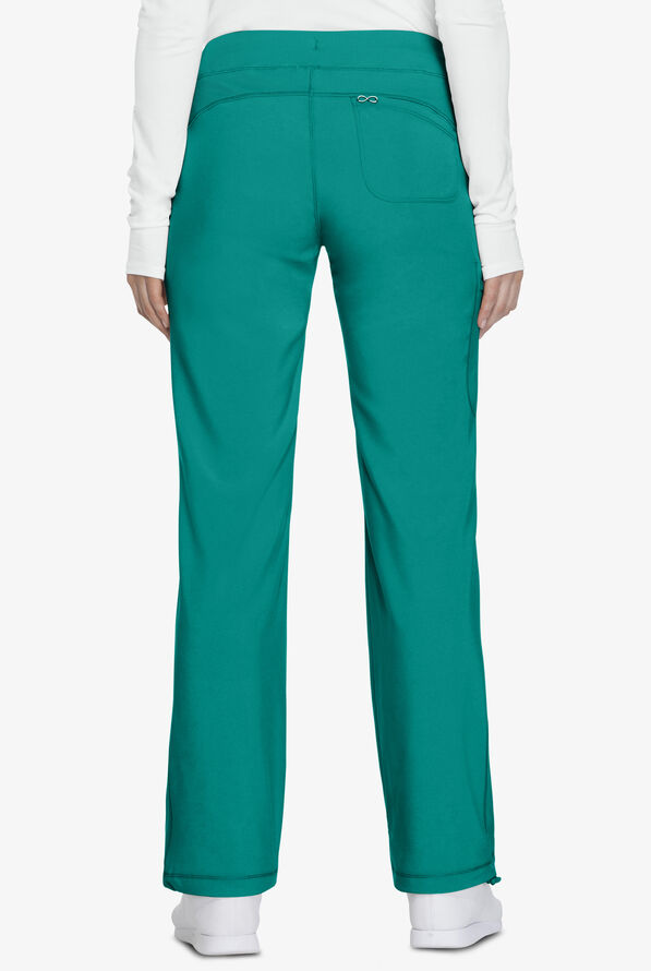 Infinity Women's 4-Pocket STRETCH Drawstring Scrub Pants - Petite - Teal - 2