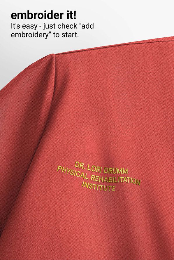 Healing Hands Quest Briana Women's 3-Pocket STRETCH Y-Neck Scrub Top - Warm Sunrise - 3