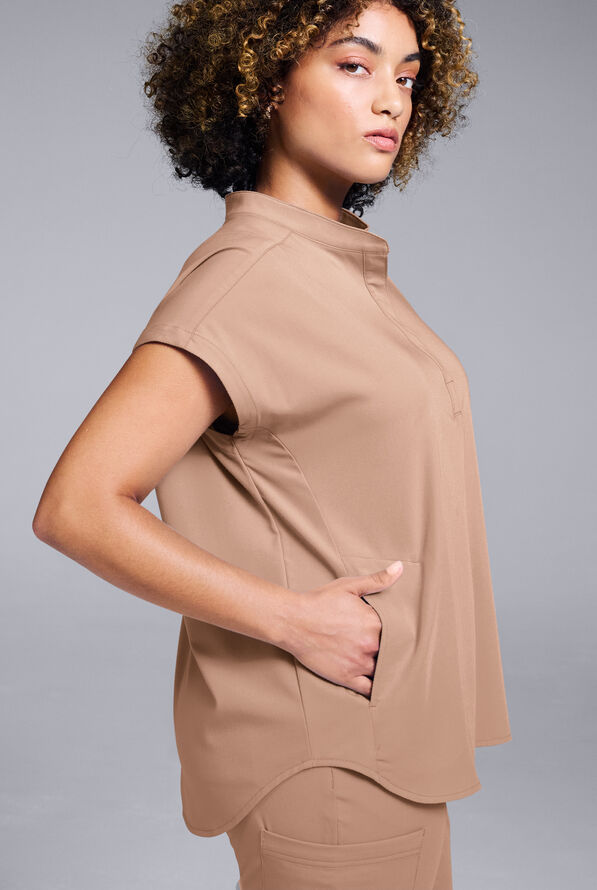 Blusa m&eacute;dica Hypothesis Meta de talla holgada con mangas dolm&aacute;n para mujer - Terra - 4