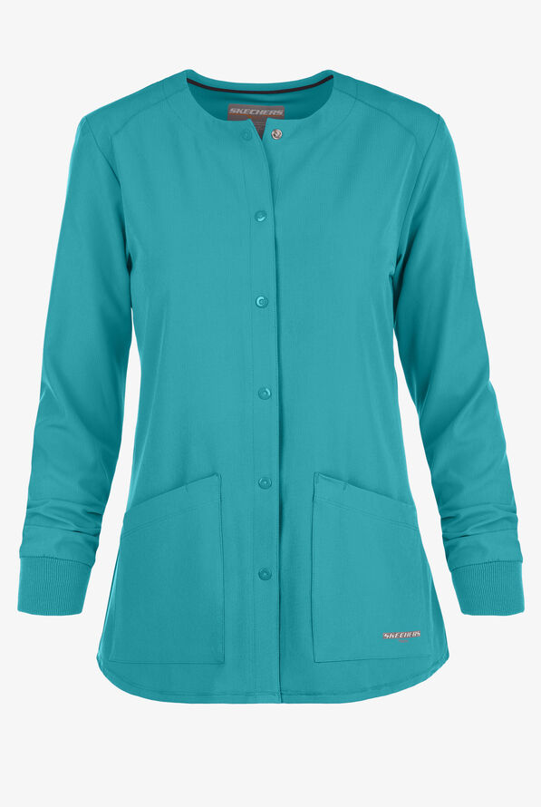 Chaqueta médica abrigada Skechers by Barco Stability STRETCH con 2 bolsillos para mujer - Teal - 1