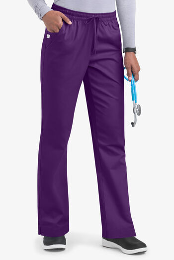 Butter-Soft STRETCH Women's 3-Pocket Elastic Waist Drawstring Scrub Pants