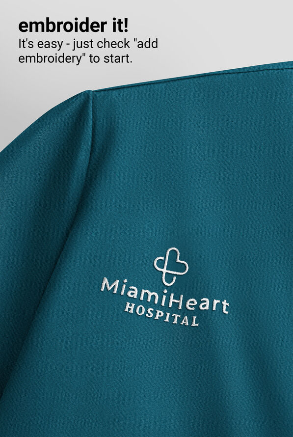 Healing Hands Quest Women's 1-Pocket STRETCH Tuck In V-Neck Scrub Top - Caribbean Blue - 5