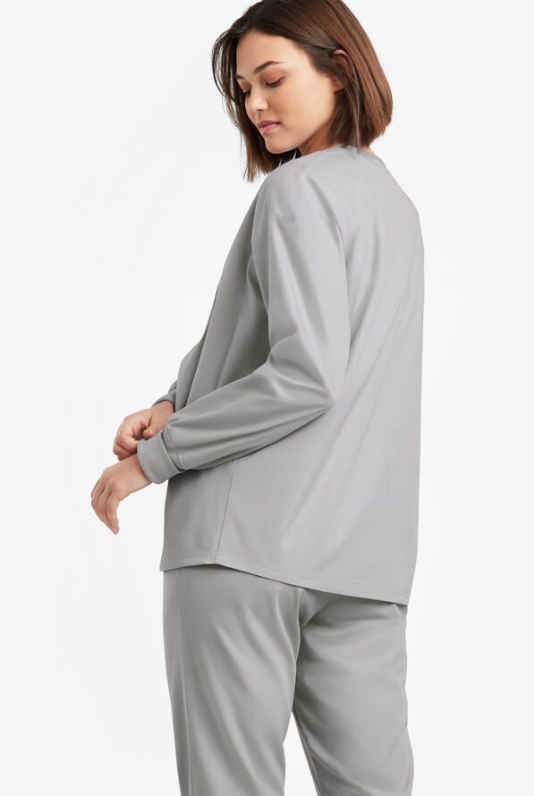 Chaqueta m&eacute;dica abrigada Butter-Soft Originals con 3 bolsillos para mujer - Silver - 4