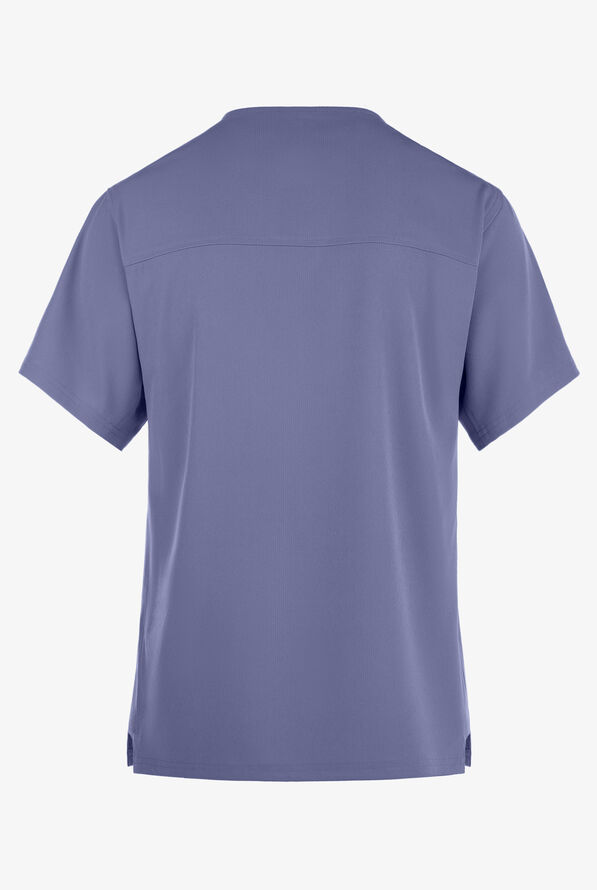 Skechers by Barco Structure Men's 1-Pocket STRETCH V-Neck Scrub Top - Ceil Blue - 3