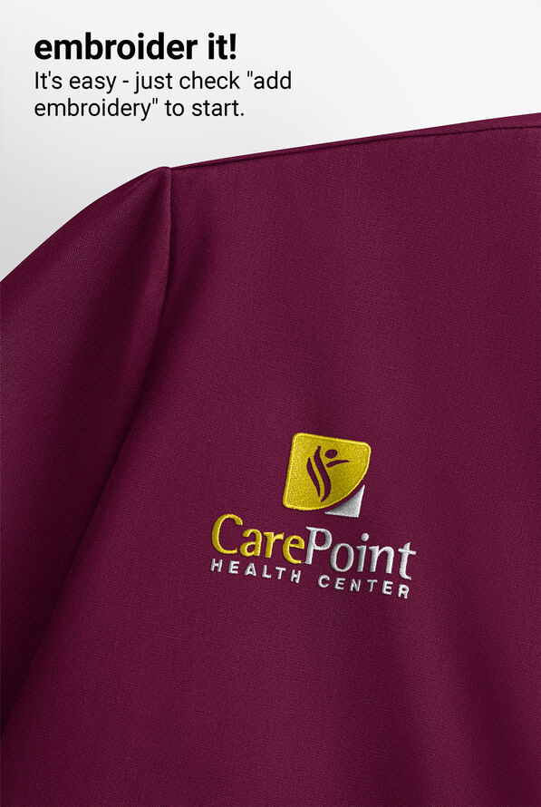 Blusa m&eacute;dica Healing Hands Quest Briana STRETCH con 3 bolsillos y cuello en Y para mujer - Wine - 6