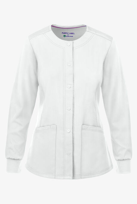 Healing Hands Purple Label Daisy Women's 4-Pocket STRETCH Scrub Jacket