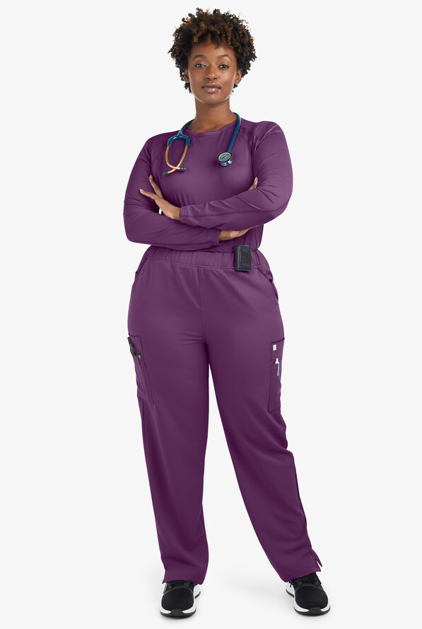 Camiseta médica ReSurge Jade con mangas largas para mujer - Eggplant - 6