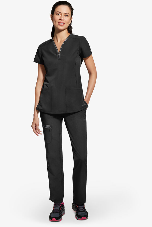 Pantal&oacute;n m&eacute;dico Healing Hands 360 Nisha STRETCH con cintura acanalada con cord&oacute;n y 6 bolsillos para mujer - Black - 3