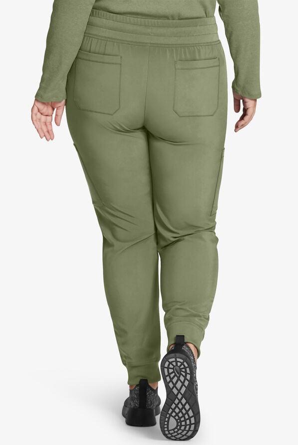 Dickies EDS Essentials Women's 6-Pocket STRETCH Cargo Jogger Scrub Pants - Olive - 2