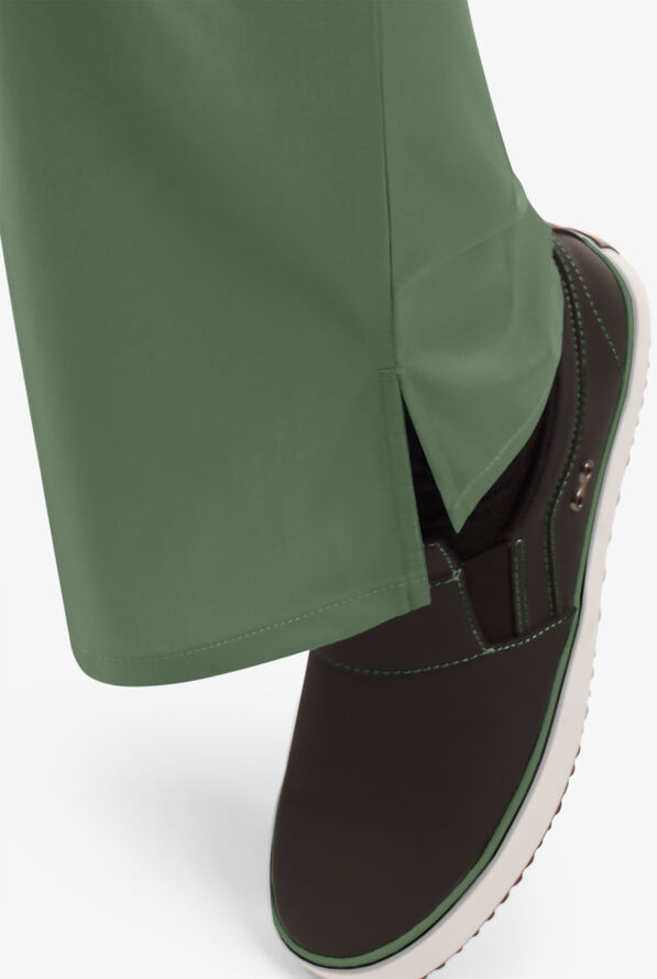 Cherokee Workwear Women's 3-Pocket Flare Leg Drawstring Scrub Pants - Olive - 5