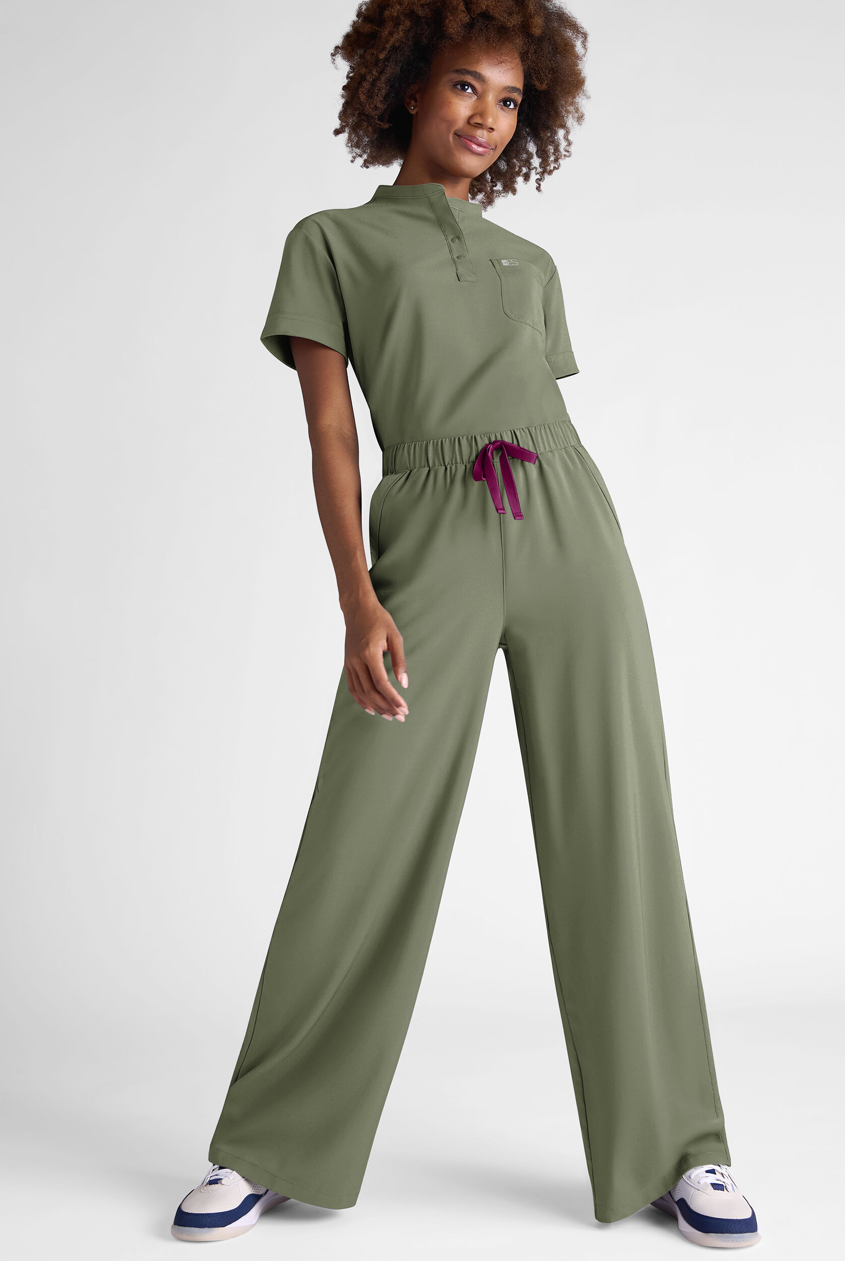 Easy STRETCH Women's Wide Leg 5-Pocket Scrub Pant, Nursing Pants