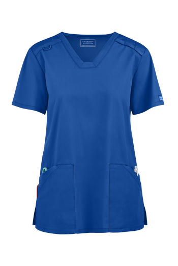UA Exclusive Cherokee Workwear Professionals Active Women's 4-Pocket STRETCH V-Neck Scrub Top