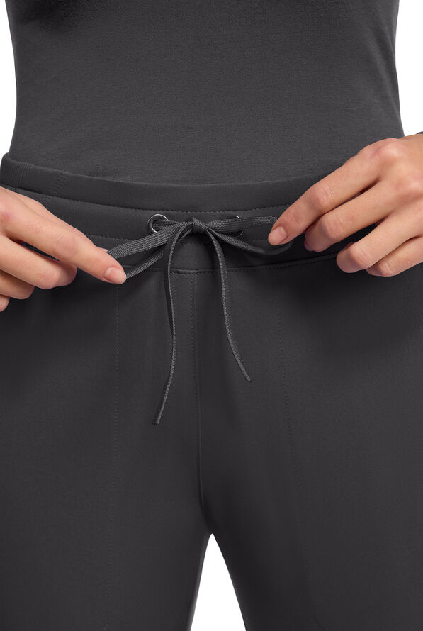 HH Works by Healing Hands Women's 5-Pocket STRETCH Straight Leg Drawstring Cargo Scrub Pants - Pewter - 5