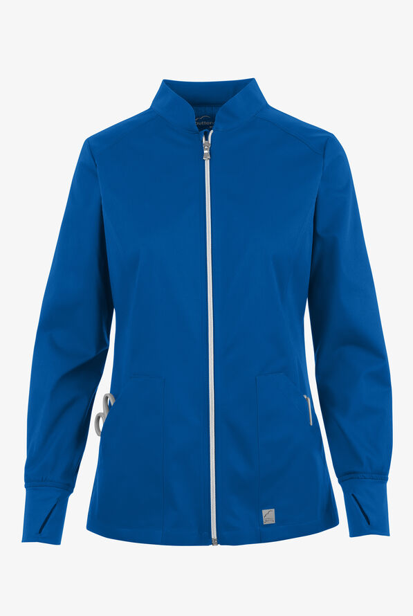 Chaqueta médica UA Butter-Soft STRETCH con cremallera y 3 bolsillos para mujer - Royal - 1