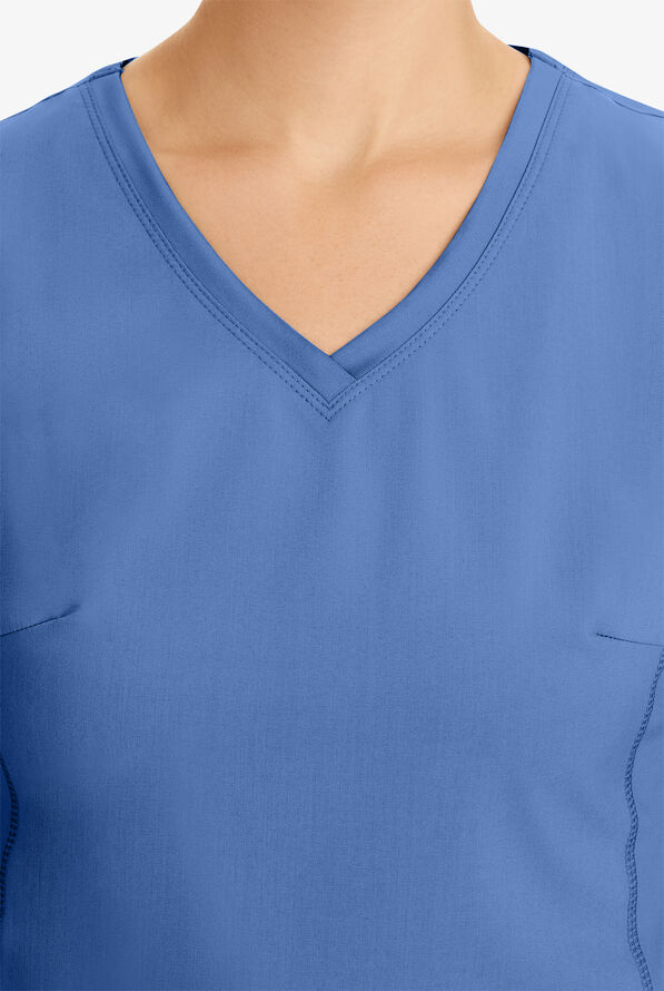 Healing Hands Purple Label Juliet Women's 2-Pocket STRETCH Princess Seam Scrub Top - Ceil Blue - 5