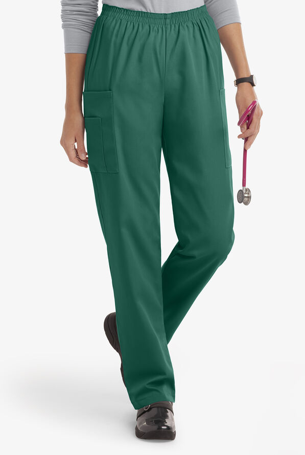 UA Best Buy Scrubs Women's 3-Pocket Elastic Waist Tapered Pants - Tall - Hunter - 1