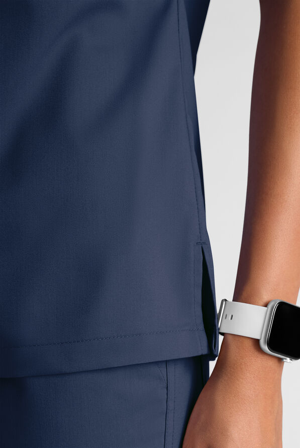 Blusa m&eacute;dica Butter-Soft STRETCH con cuello en V y 2 bolsillos para mujer - Navy - 5